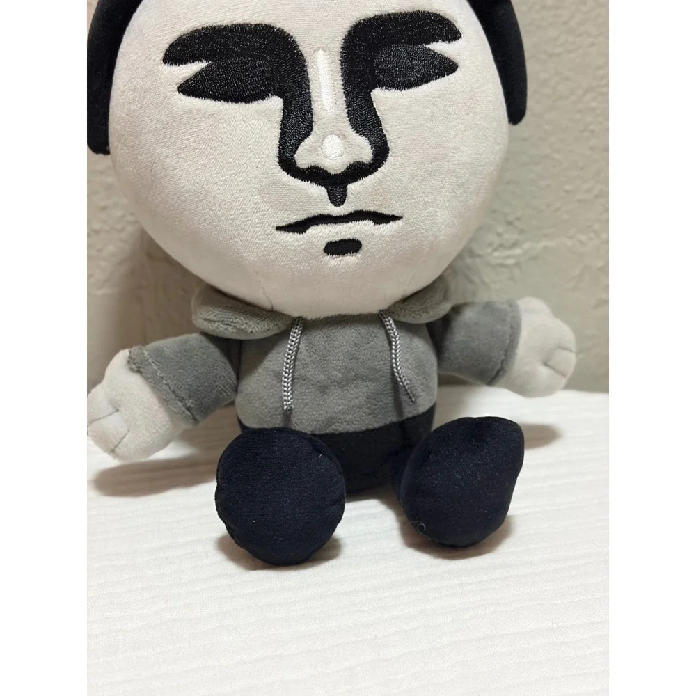 Limited Edition Creator Plush Toy Monochrome Character in Grey Hoodie 9 Inch